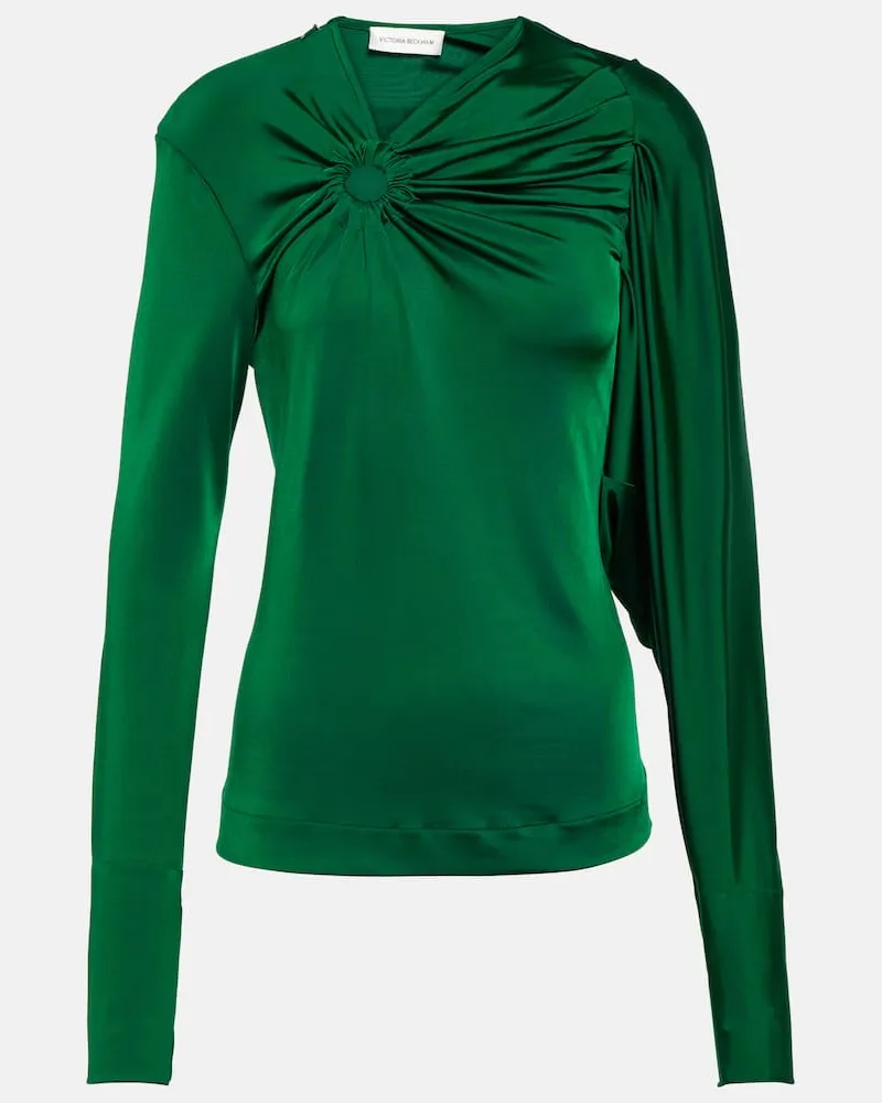 Victoria Beckham Top aus Jersey Grün