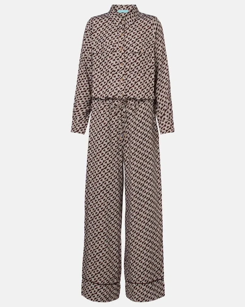 Melissa Odabash Bedruckter Jumpsuit Una Braun