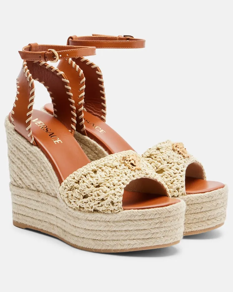 Versace Espadrille-Sandalen Medusa Beige