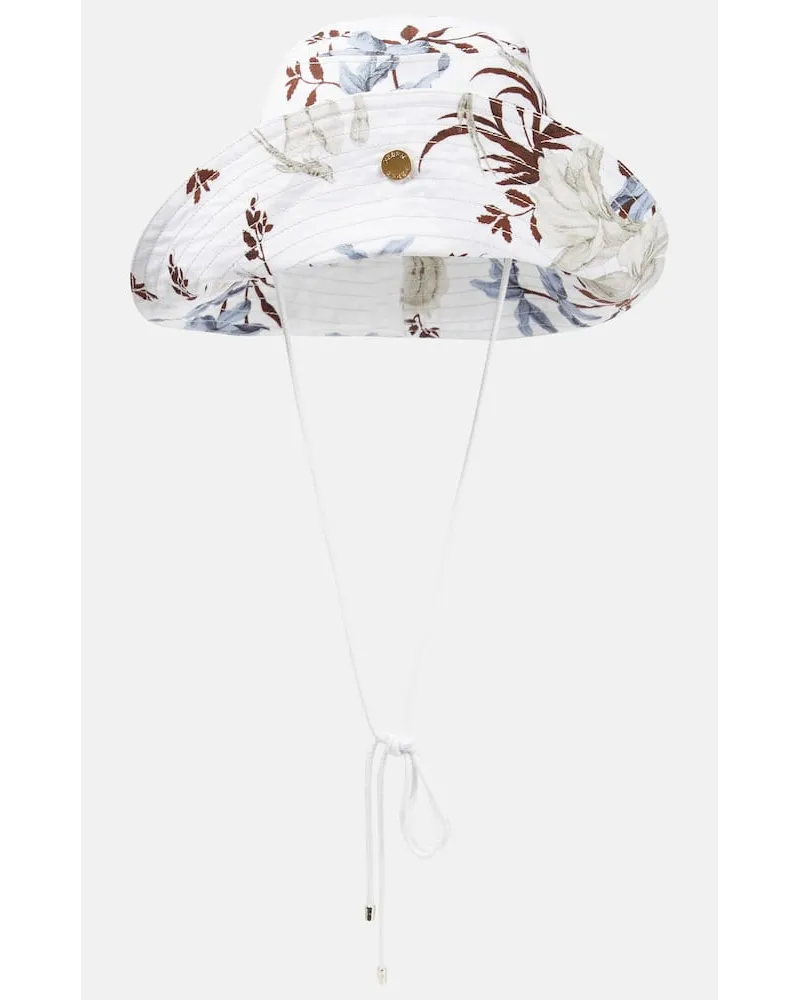Erdem Bedruckter Hut aus einem Leinengemisch Multicolor