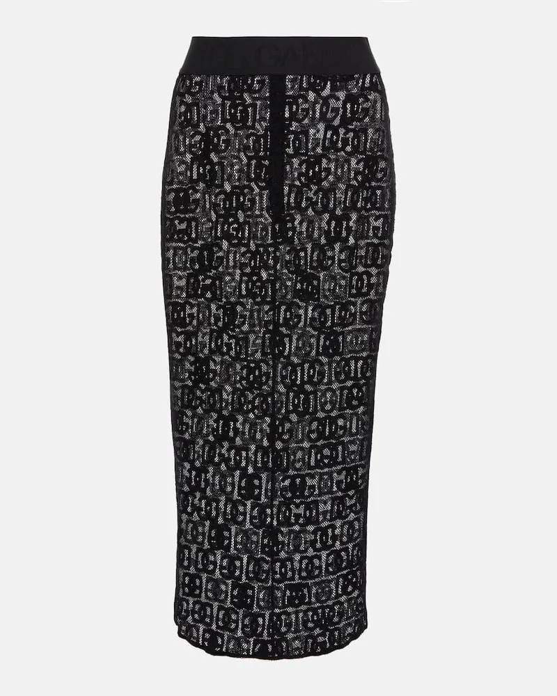 Dolce & Gabbana Midirock DG aus Tüll Schwarz