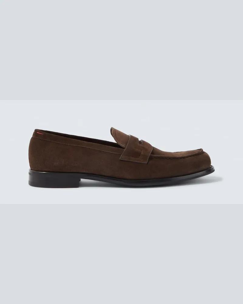 Kiton Loafers aus Veloursleder Braun