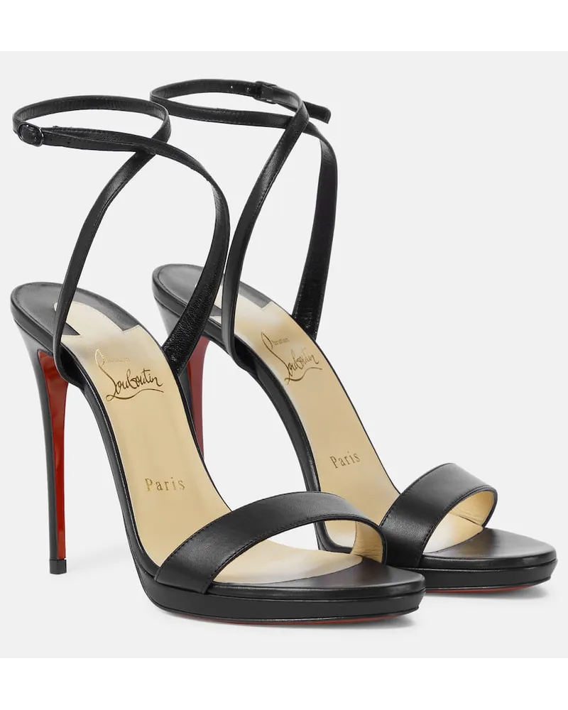 Christian Louboutin Sandalen Loubi Queen 120 aus Leder Schwarz