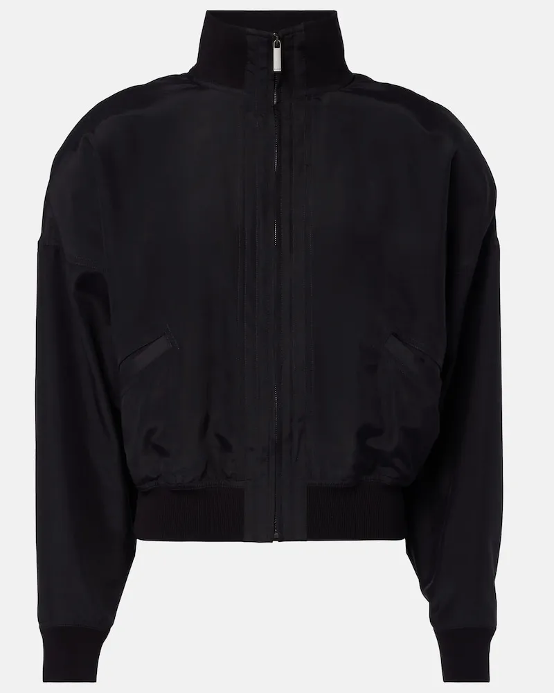 Gucci Jacke aus Seidenpopeline Schwarz