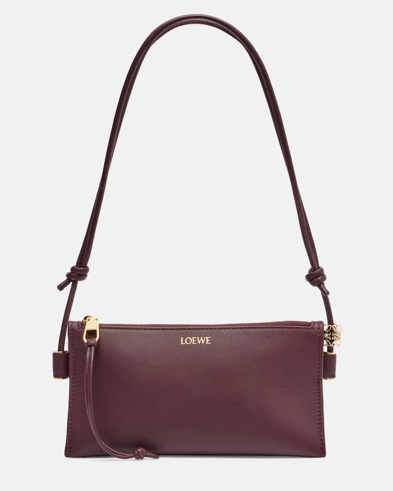 Loewe Schultertasche Joya aus Leder Burgunderrot
