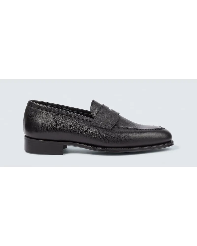 George Cleverley Loafers Bradley II aus Leder Schwarz