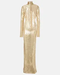 The New Arrivals Ilkyaz Ozel Robe mit Pailletten Gold