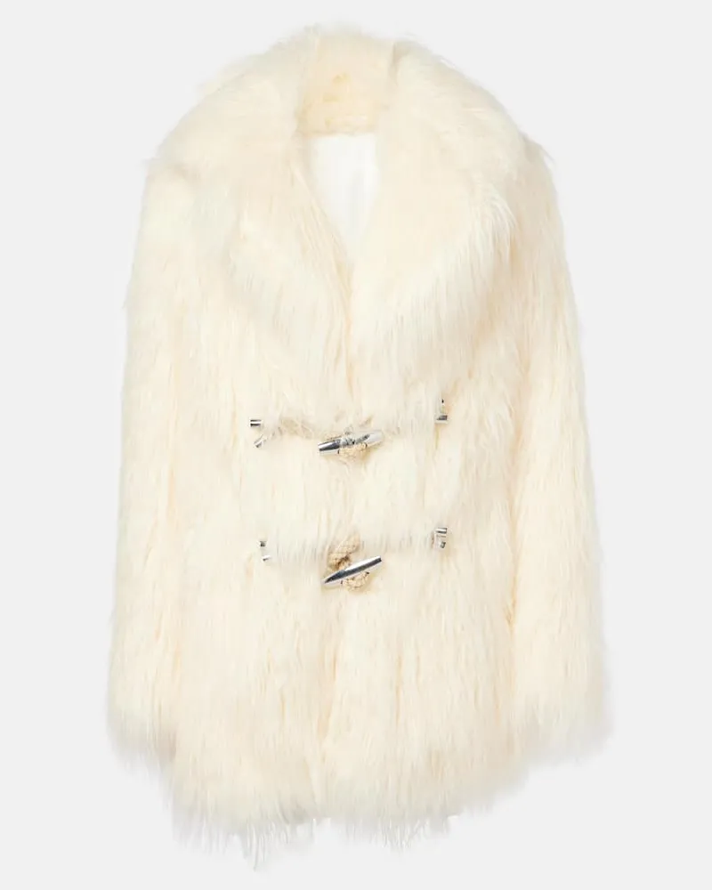 Paco Rabanne Jacke aus Faux Shearling Weiß