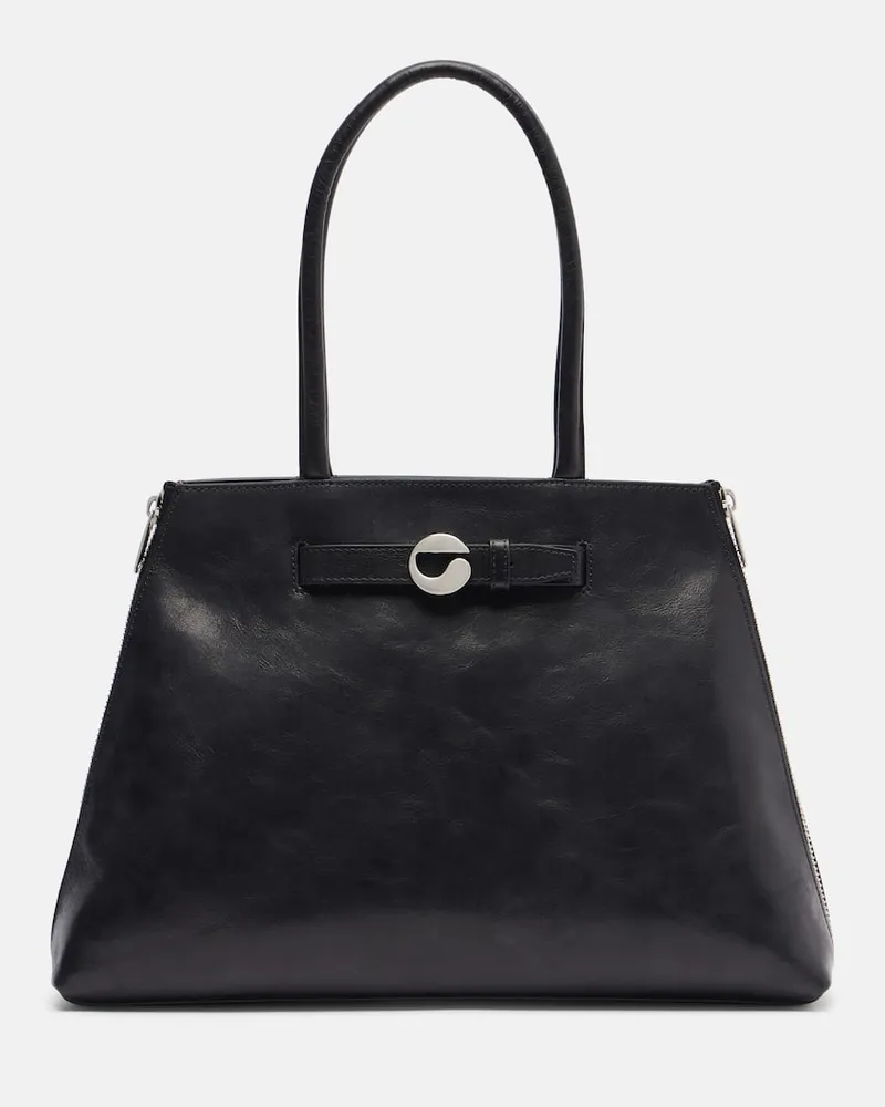 COPERNI Tote Bag Swipe aus Leder Schwarz