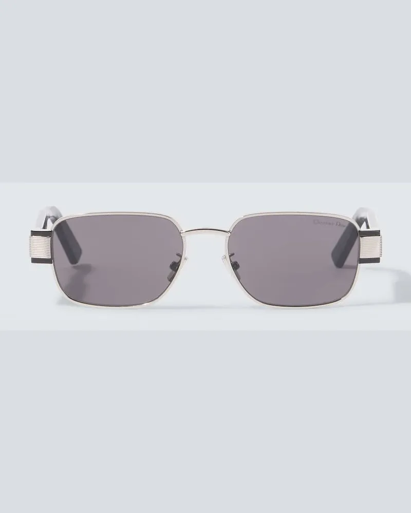Dior Eckige Sonnenbrille Christian Dior Label Grau