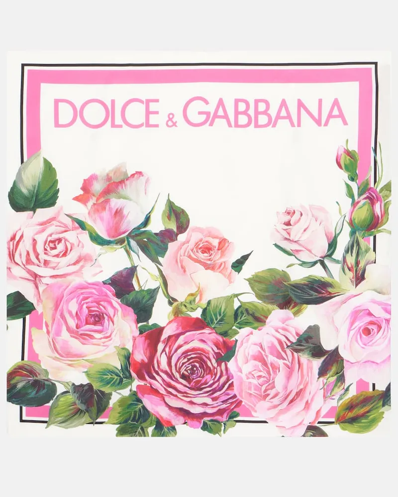Dolce & Gabbana Bedrucktes Tuch aus Seide Multicolor