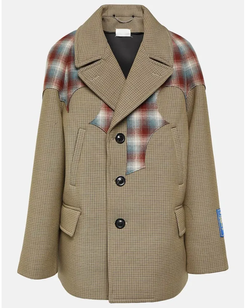 Maison Margiela X Pendleton Jacke aus einem Baumwollgemisch Beige