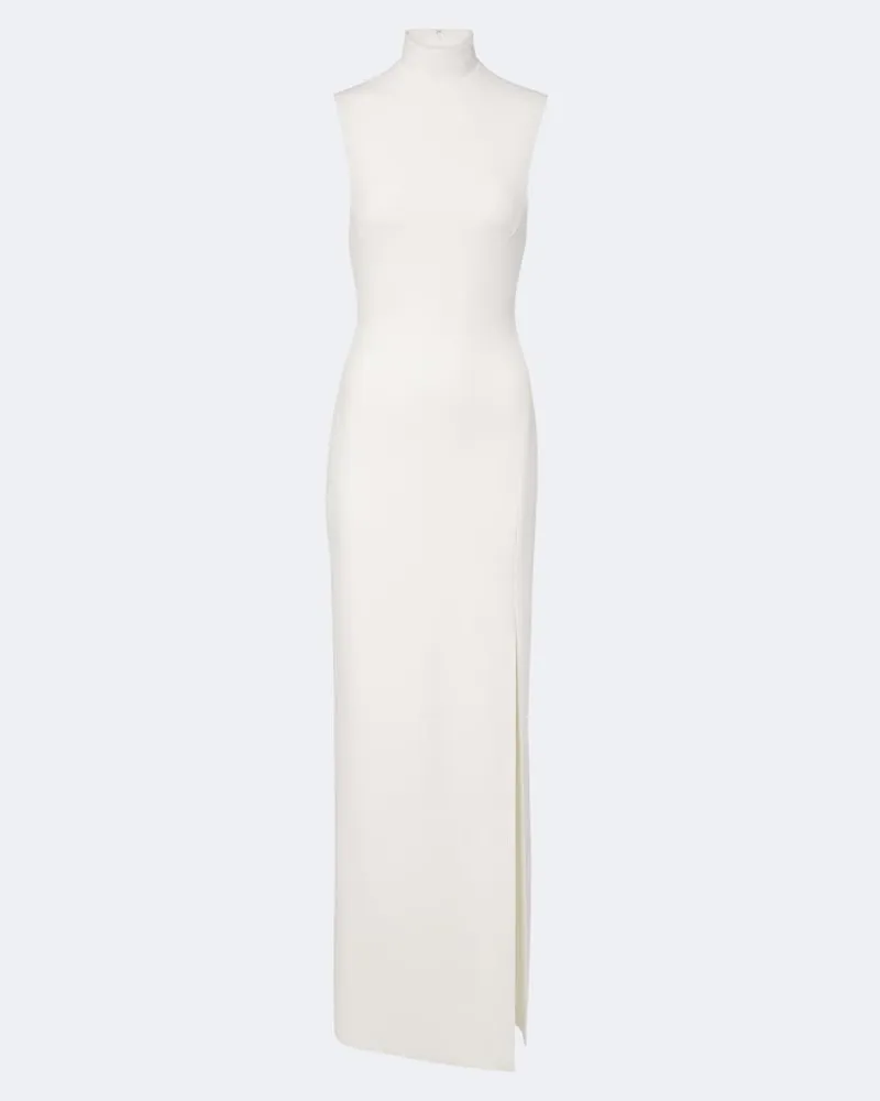 Solace London Robe Nanette aus Crêpe Weiß