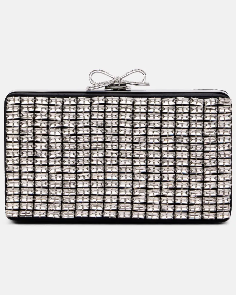 Self-Portrait Verzierte Clutch Silber