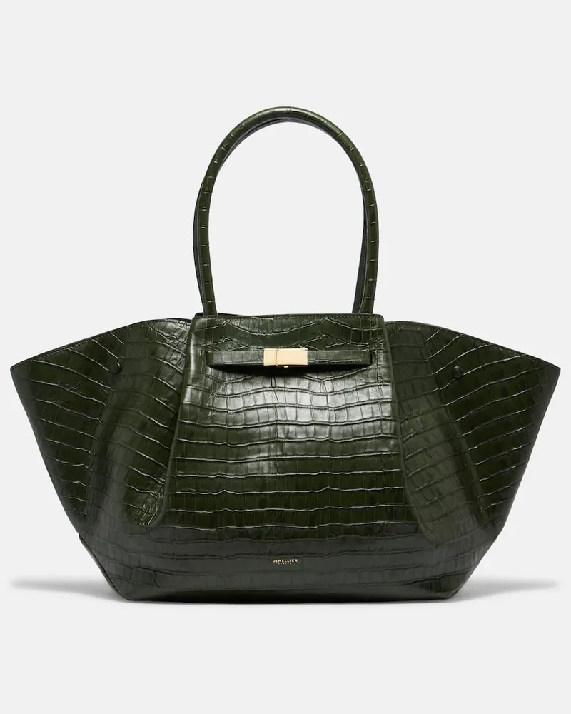 DeMELLIER Tote Bag New York aus Leder Grün