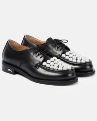 Mach & Mach Verzierte Loafers Sirene aus Leder Schwarz