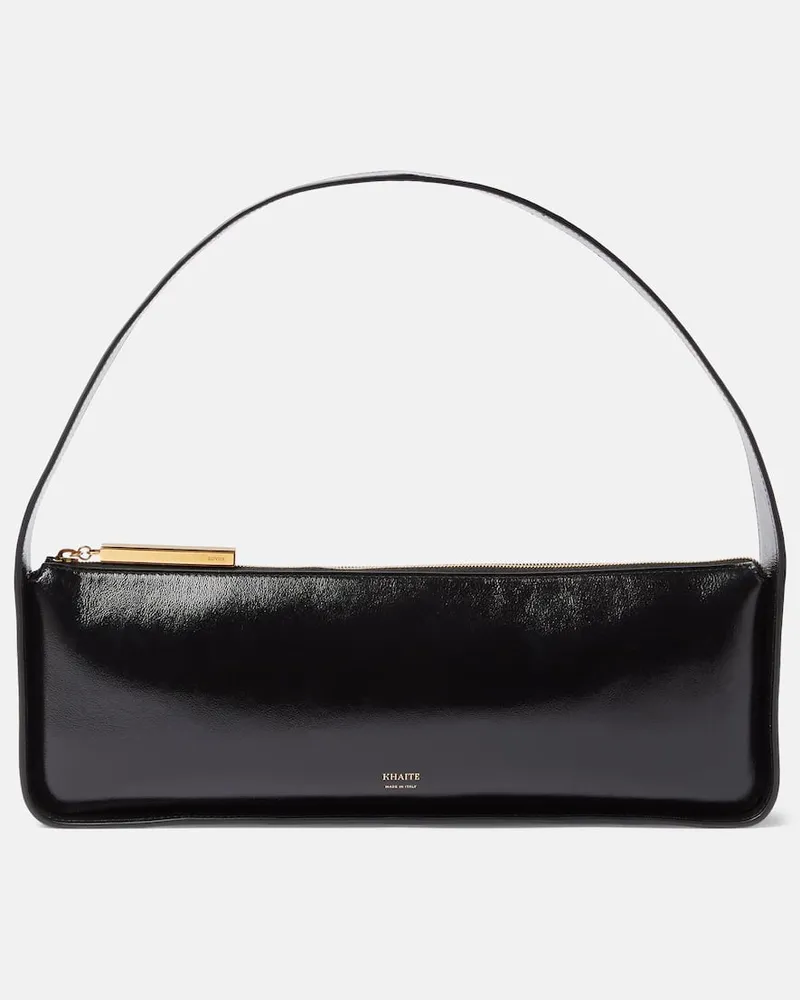 KHAITE Schultertasche Lori aus Leder Schwarz