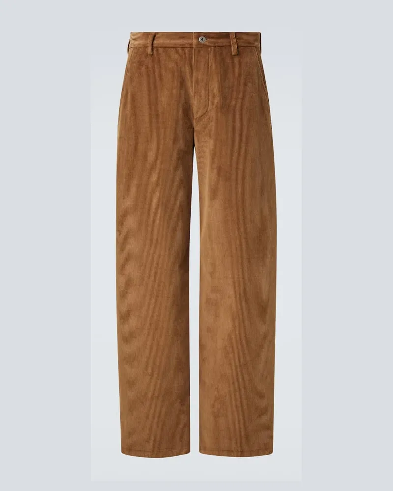 Loewe Weite Hose aus Baumwoll-Cord Braun