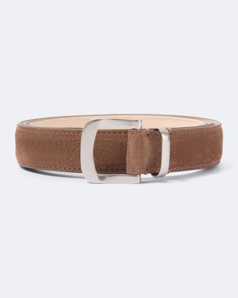 AGNONA Gürtel aus Veloursleder Braun