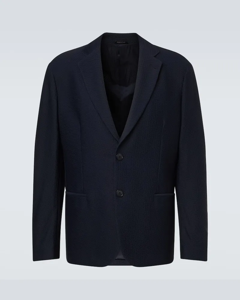 Giorgio Armani Blazer aus Crêpe Blau