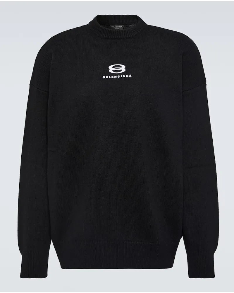 Balenciaga Pullover aus Kaschmir und Wolle Schwarz