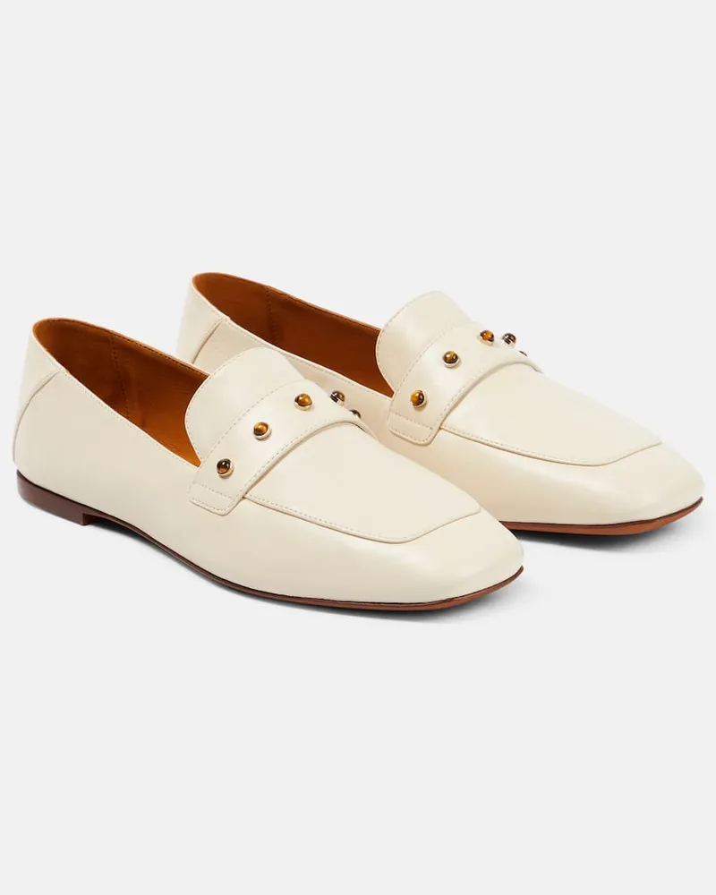 Chloé Chloé Loafers Aurna aus Leder Weiß