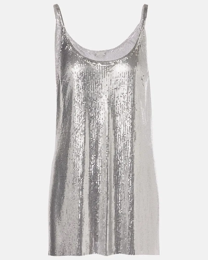 Paco Rabanne Top aus Metall-Mesh Silber