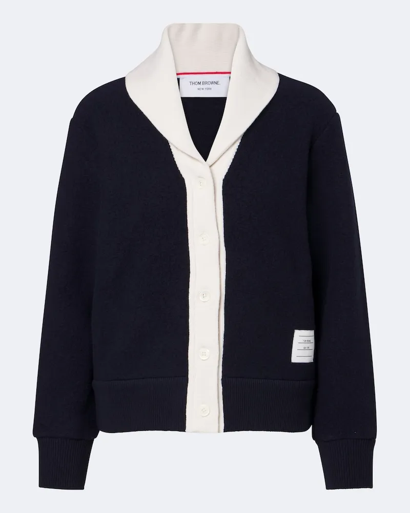 Thom Browne Cardigan aus Wolle Blau