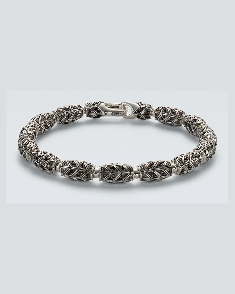 David Yurman Armband Chevron aus Sterlingsilber mit Diamanten Silber