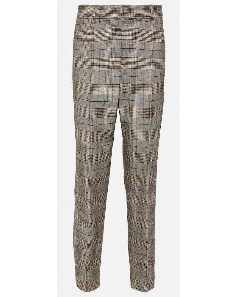 Brunello Cucinelli Hose aus einem Wollgemisch Multicolor