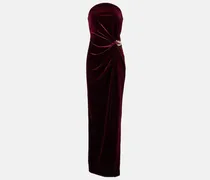 Robe aus Samt mit Kristallen
