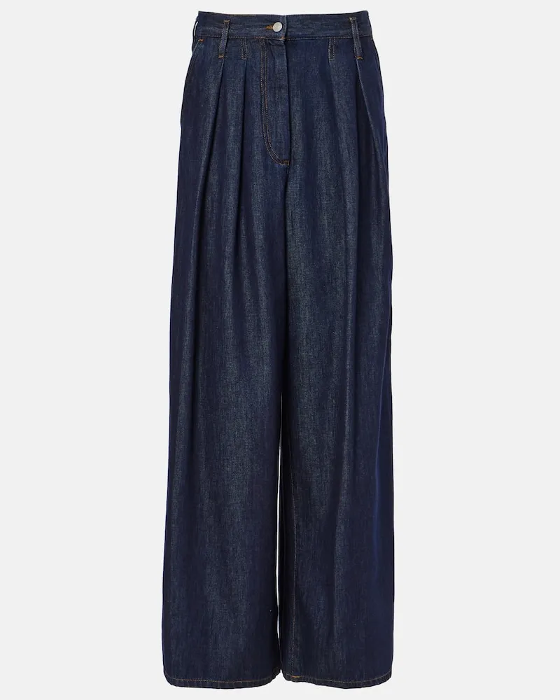 Dries van Noten High-Rise Wide-Leg Jeans Blau