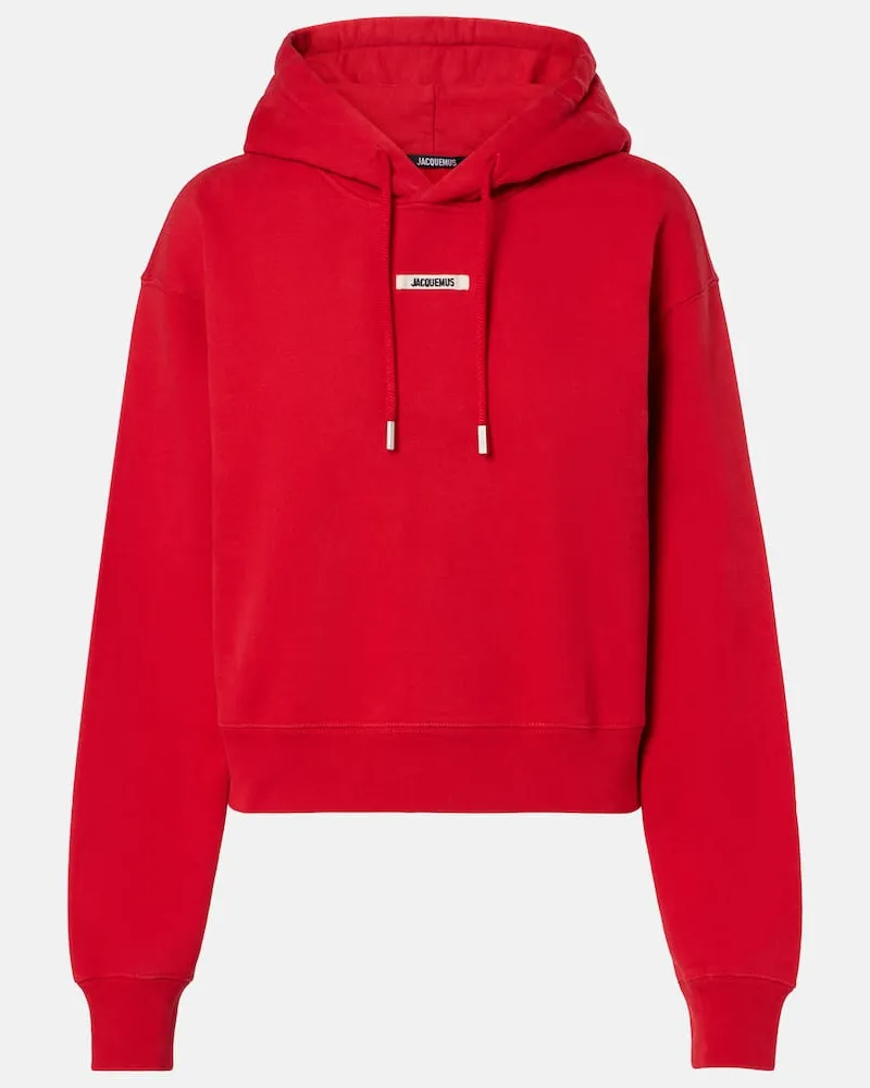 Jacquemus Hoodie Gros Grain aus Baumwolle Rot