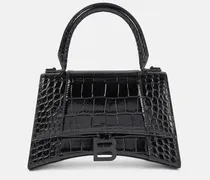 Schultertasche Hourglass Small aus Leder