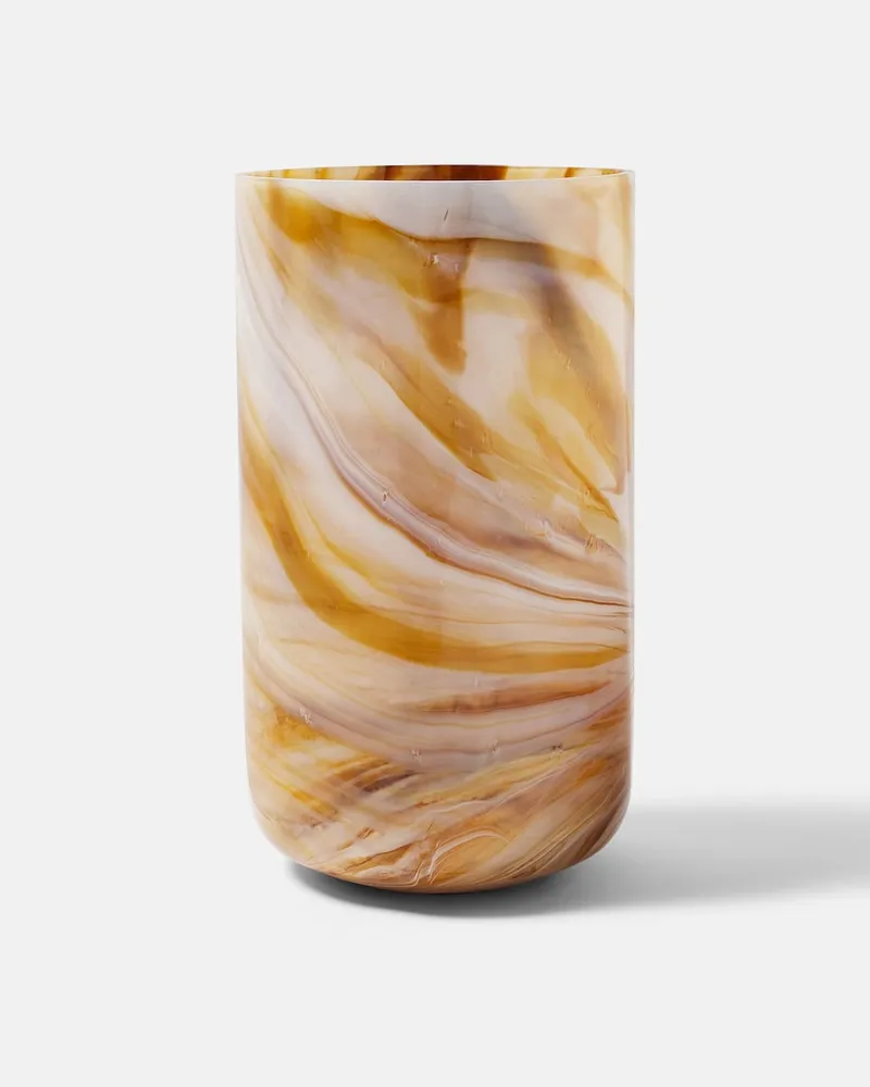 POLSPOTTEN Vase Marbled Glass Large Beige