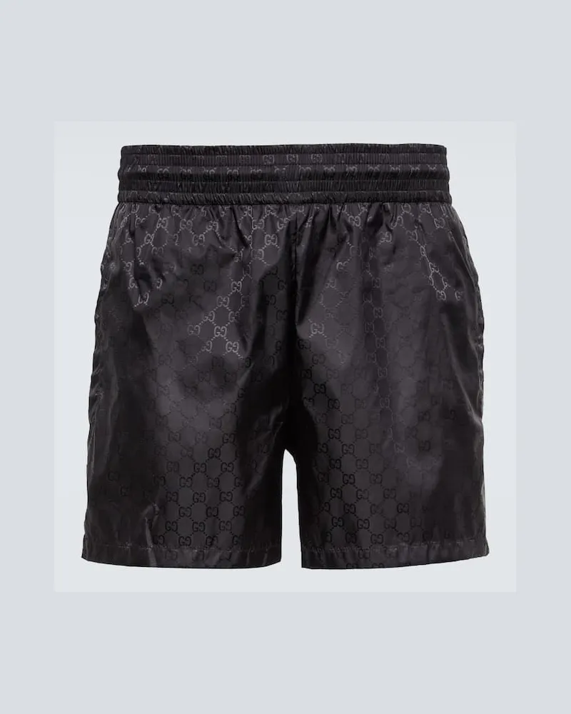 Gucci Badeshorts GG Schwarz