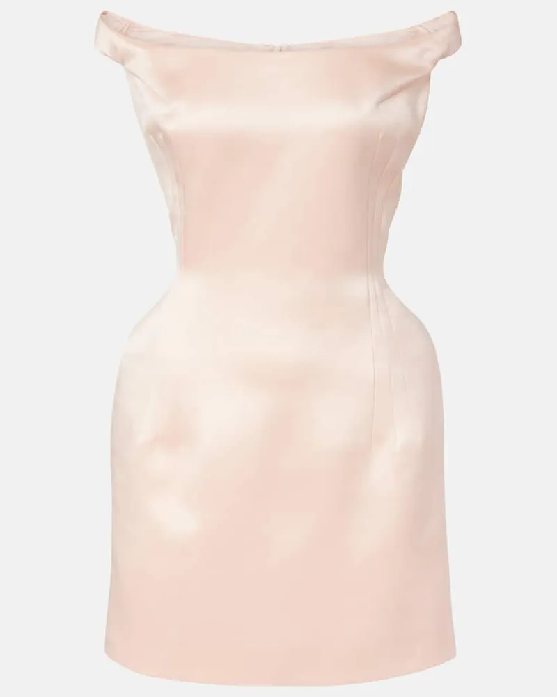 Magda Butrym Minikleid aus Seidensatin Rosa