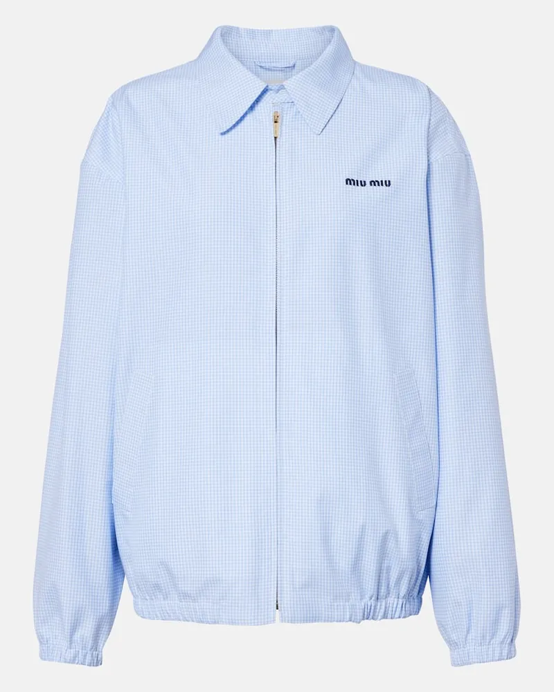Miu Miu Blouson aus Baumwolle Blau