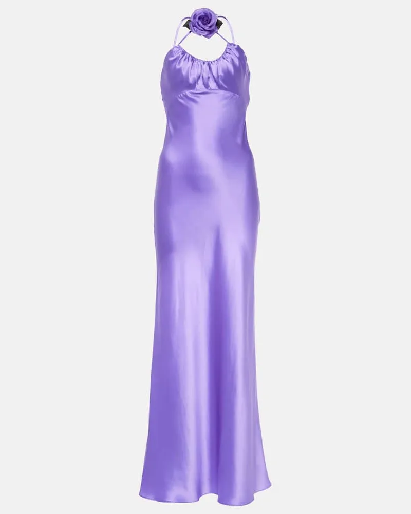 Rodarte Robe aus Seiden-Charmeuse Violett