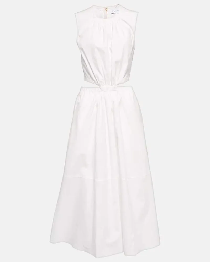 Proenza Schouler White Label Midikleid aus Baumwolle Weiß