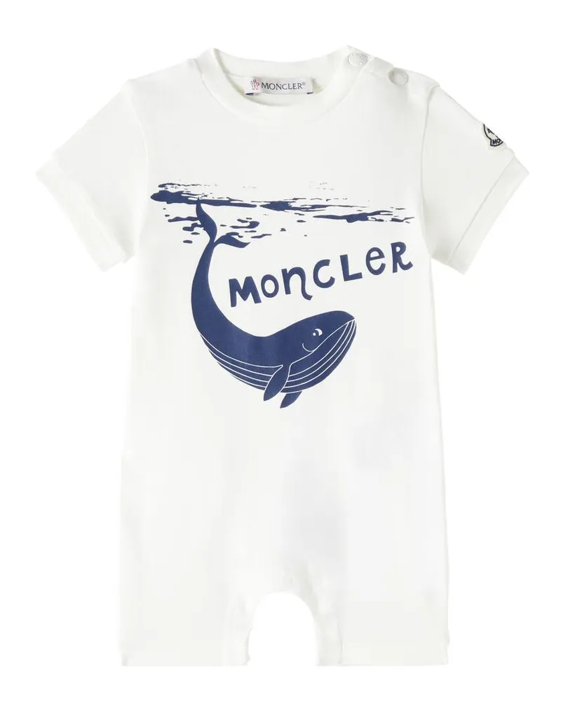 Moncler Baby Spieler aus einem Baumwollgemisch Weiß