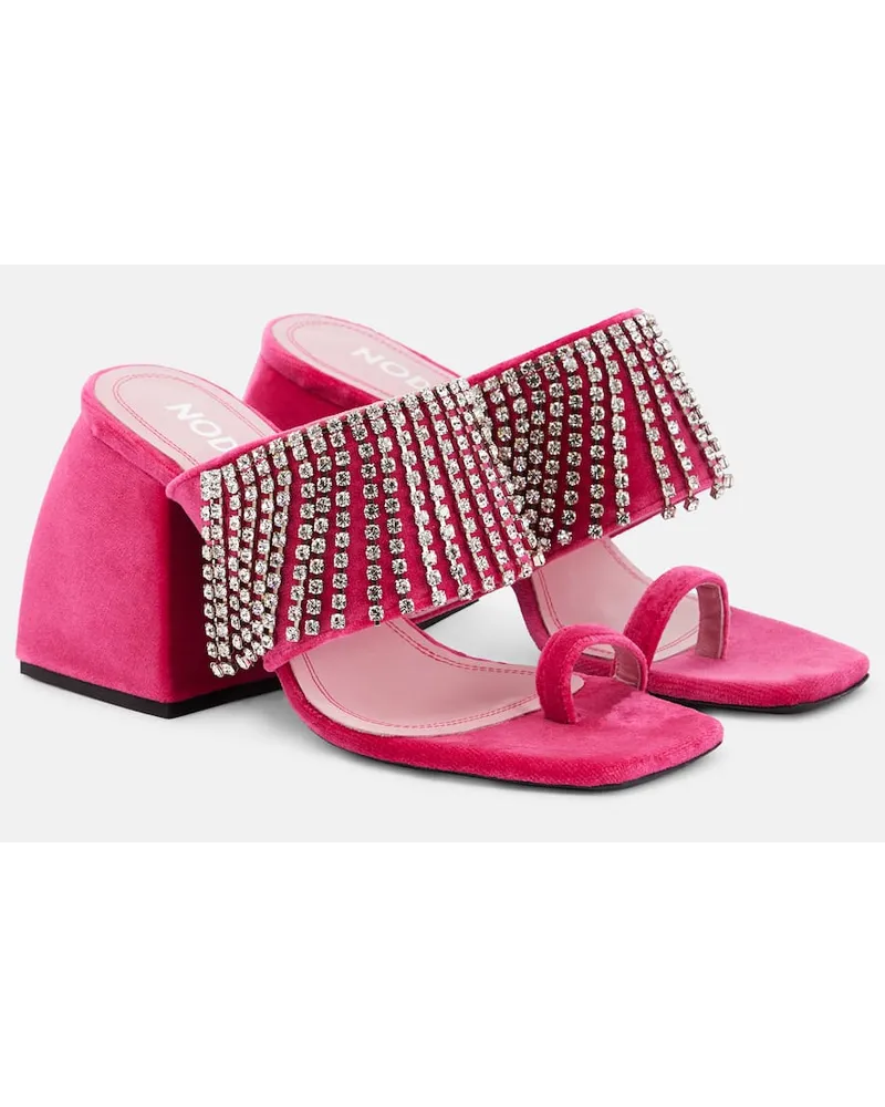 NODALETO Sandalen Bulla Preston aus Veloursleder Pink