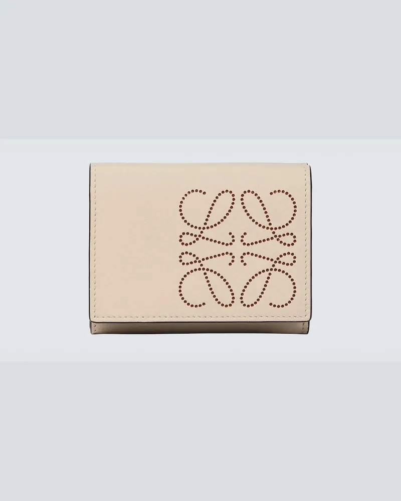Loewe Portemonnaie Anagram aus Leder Braun