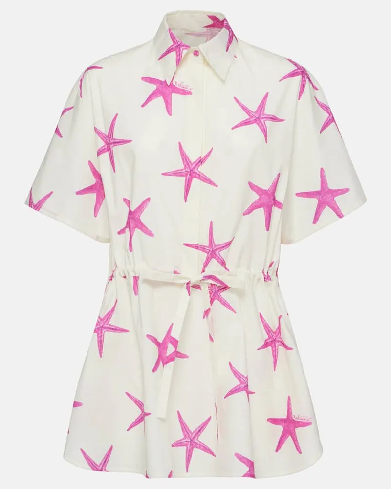 Valentino Garavani Minikleid Starfish aus Baumwollpopeline Weiã