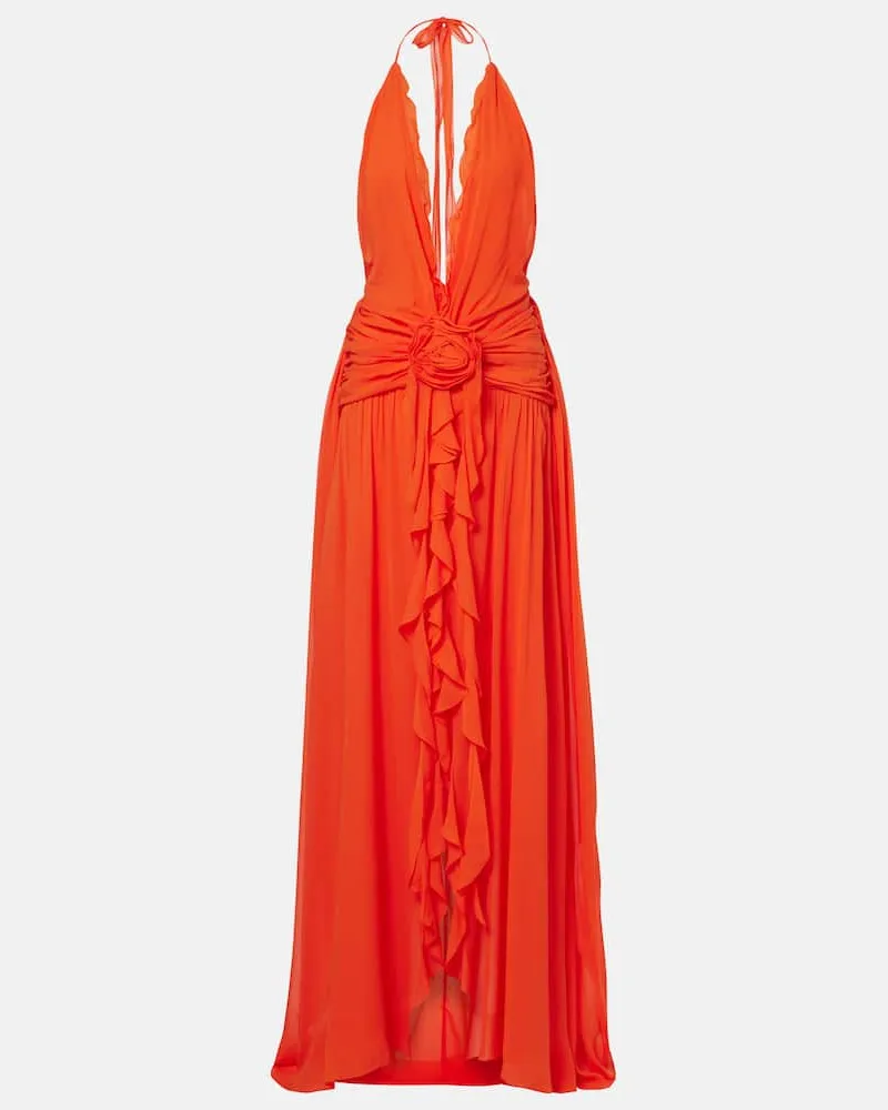 Blumarine Robe aus Georgette Orange