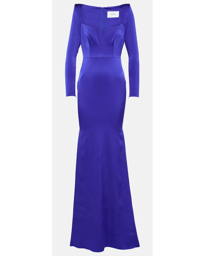 Alex Perry Robe aus Satin Blau