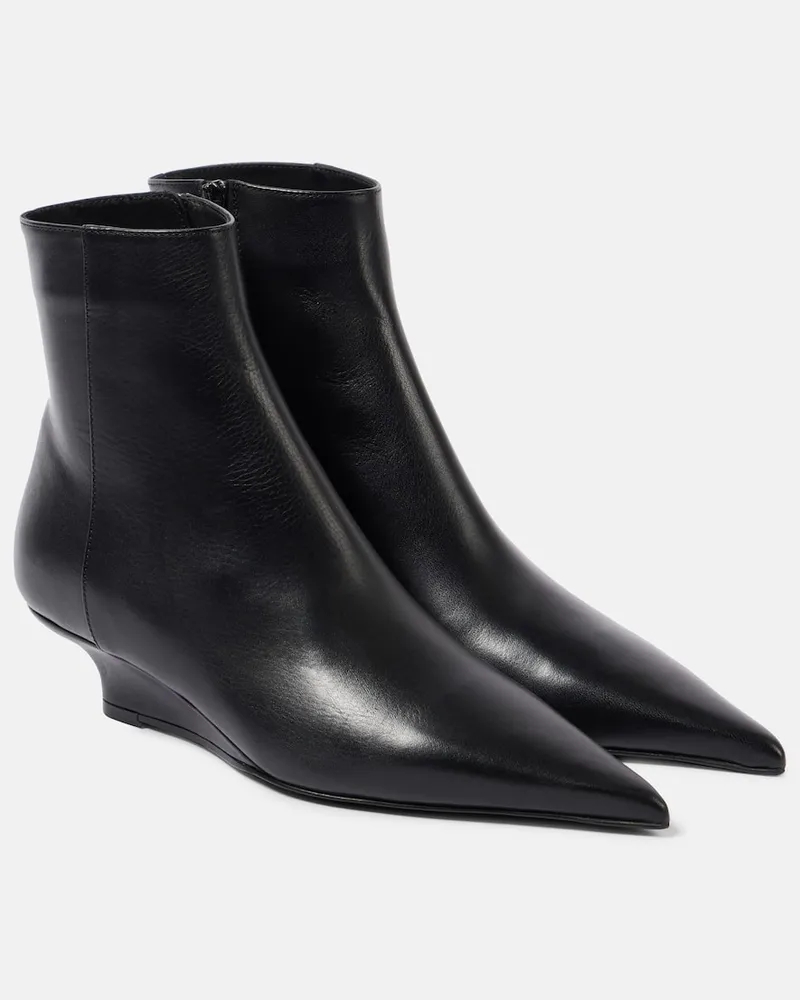 Totême Ankle Boots Sharp 40 aus Leder Schwarz