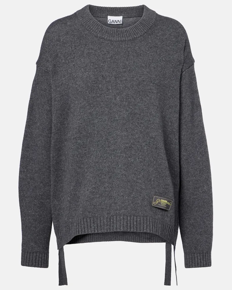 Ganni Pullover aus einem Wollgemisch Grau