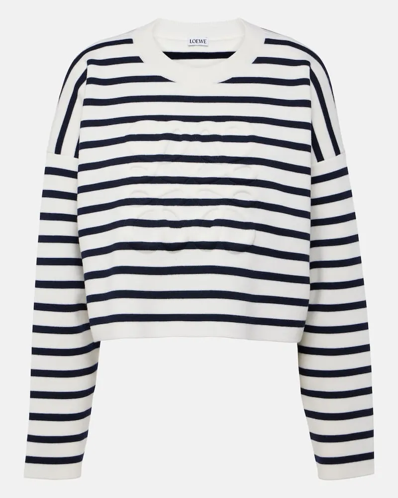Loewe Sweatshirt Anagram aus Baumwoll-Jersey Weiß