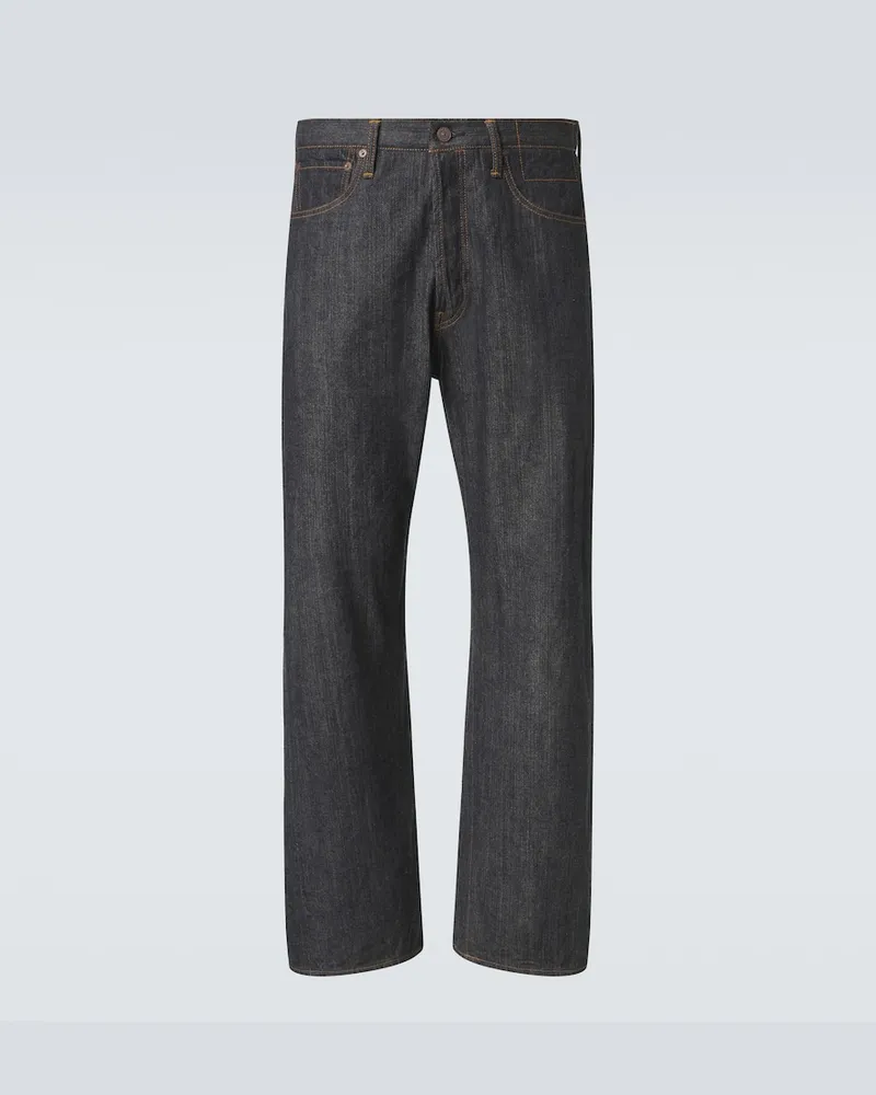 Visvim Straight Jeans Social Sculpture Blau